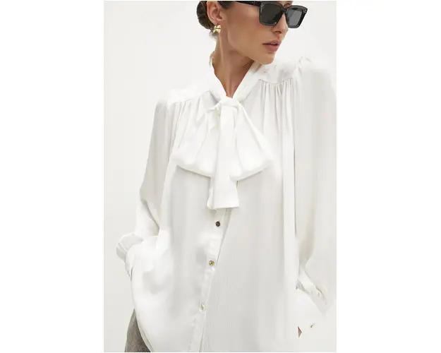 Answear Lab camasa femei, culoarea alb, cu guler clasic, relaxed