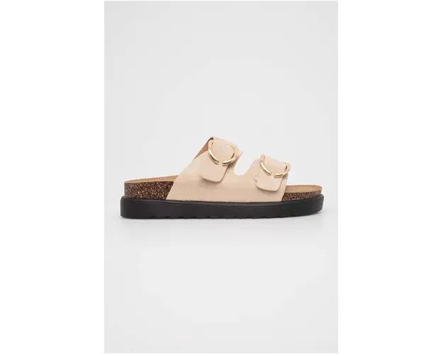 Answear Lab papuci femei, culoarea bej, cu platforma