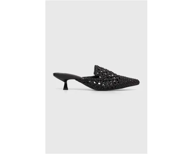 Answear Lab papuci femei, culoarea negru, toc mic
