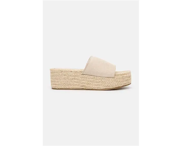 Answear Lab papuci femei, culoarea bej, cu platforma