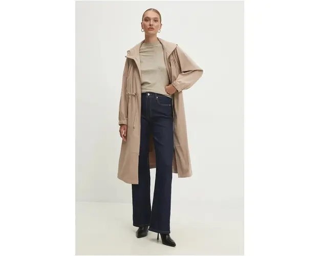 Answear Lab geaca femei, culoarea bej, de tranzitie