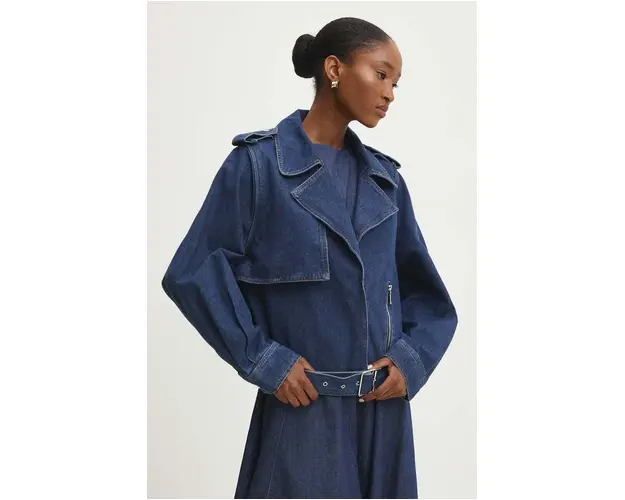 Answear Lab geaca de blugi femei, de tranzitie, oversize