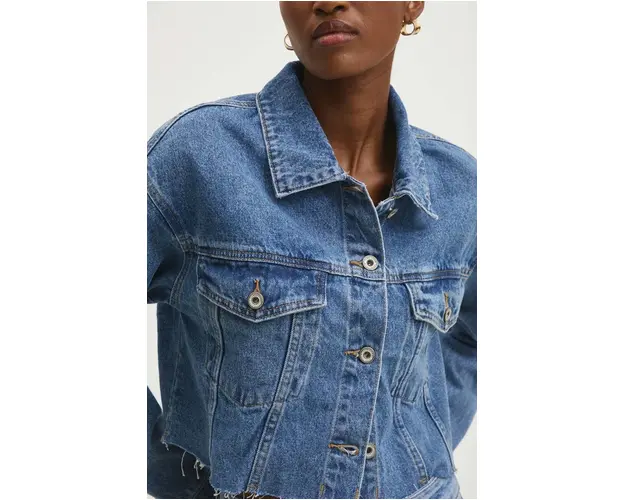 Answear Lab geaca jeans femei, de tranzitie, oversize