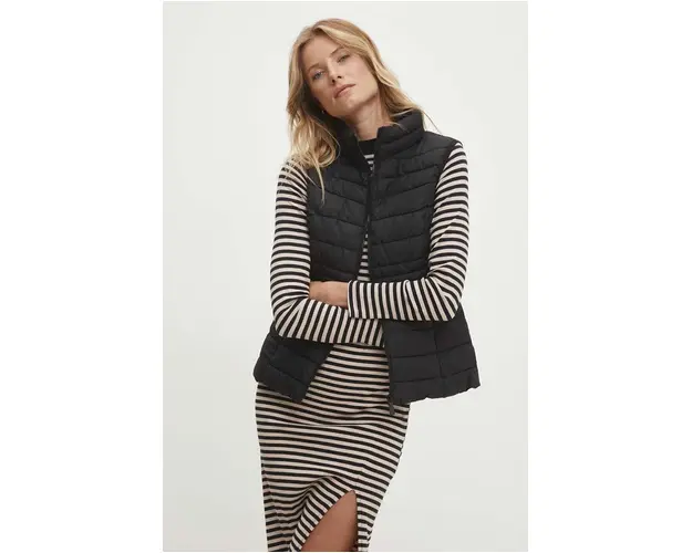 Answear Lab vesta femei, culoarea negru, de tranzitie
