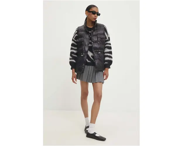 Answear Lab vesta femei, culoarea negru, de iarna
