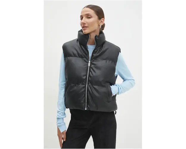 Answear Lab vesta femei, culoarea negru, de iarna