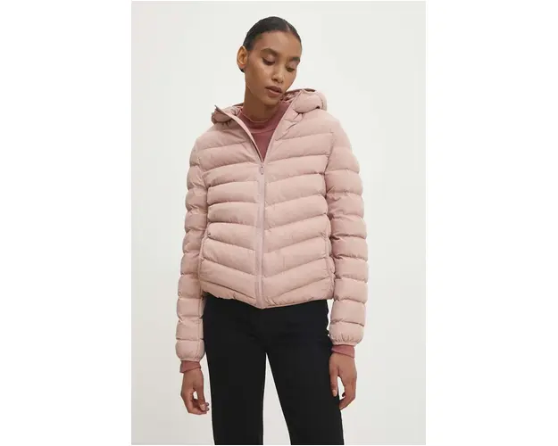Answear Lab geaca femei, culoarea roz, de tranzitie