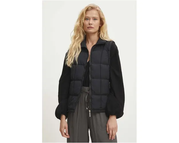 Answear Lab vesta femei, culoarea negru, de tranzitie