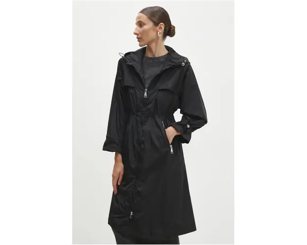 Answear Lab hanorac femei, culoarea negru, de tranzitie