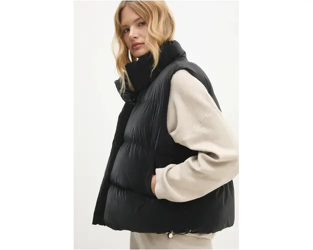 Answear Lab vesta femei, culoarea negru, de iarna