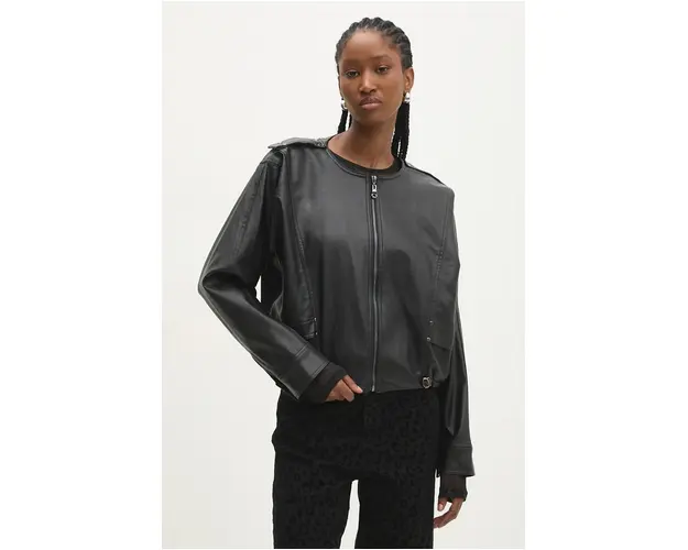 Answear Lab geaca femei, culoarea negru, de tranzitie