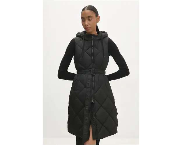 Answear Lab vesta femei, culoarea negru, de iarna