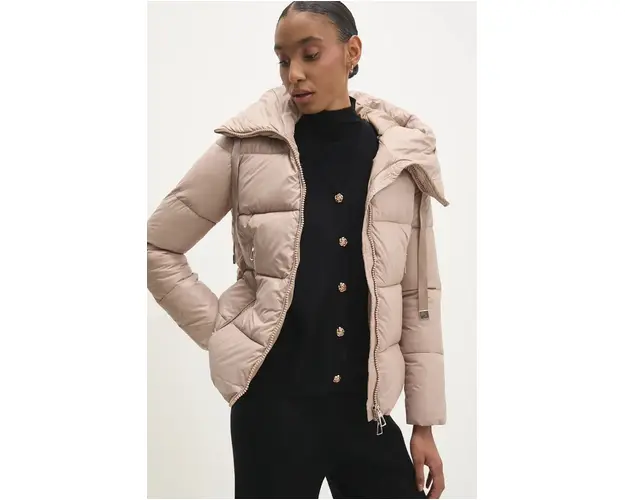 Answear Lab geaca femei, culoarea bej, de iarna