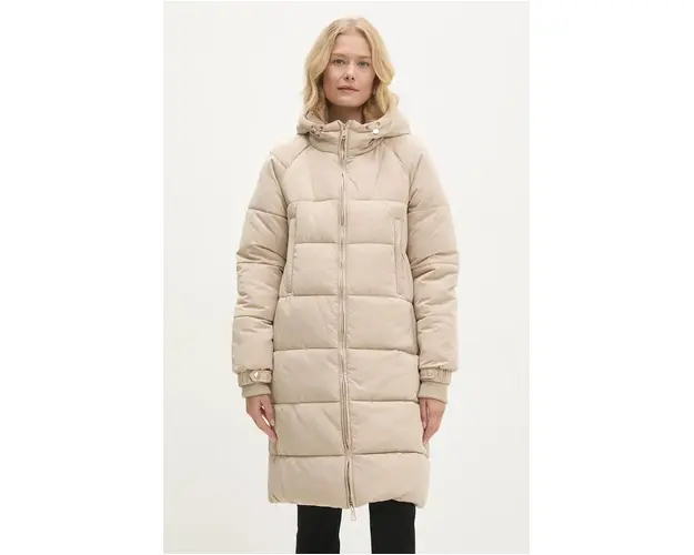 Answear Lab geaca femei, culoarea bej, de tranzitie, oversize