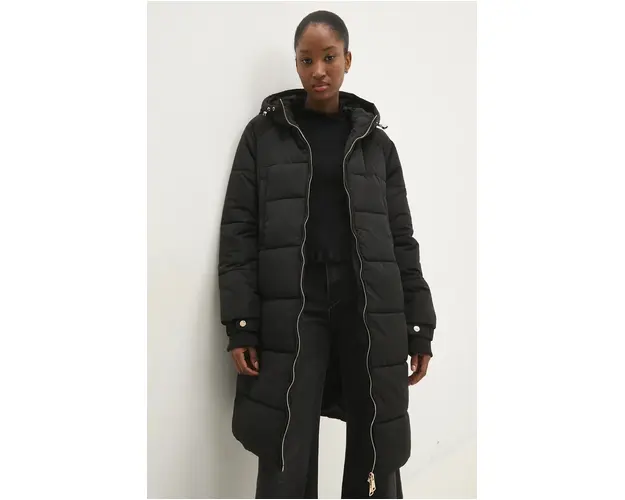 Answear Lab geaca femei, culoarea negru, de tranzitie, oversize
