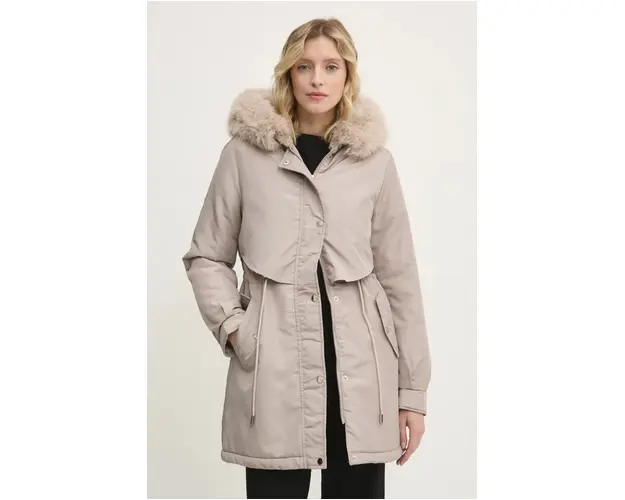 Answear Lab geaca femei, culoarea bej, de iarna
