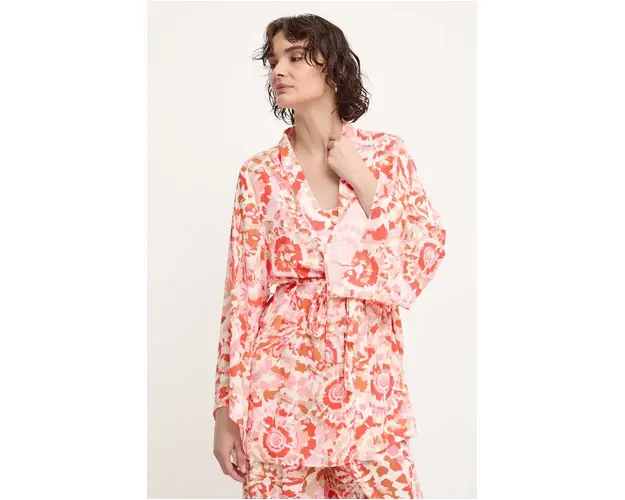 Answear Lab kimono culoarea portocaliu, desfacut, modelator