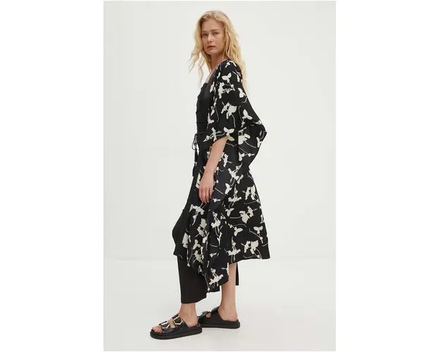 Answear Lab kimono culoarea negru, oversize, modelator