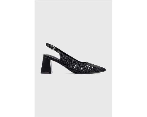 Answear Lab pumps culoarea negru, cu toc drept, cu toc deschis