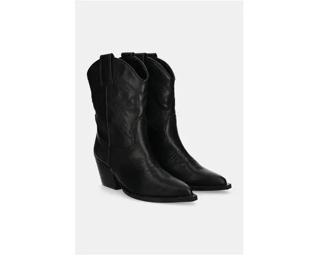Answear Lab cizme femei, culoarea negru, cu toc drept