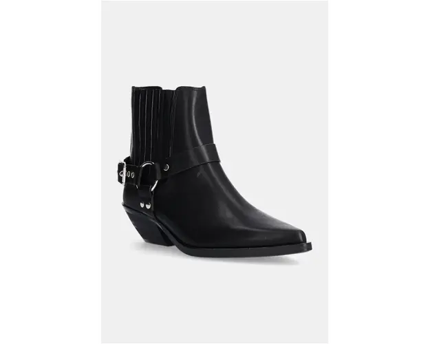 Answear Lab cizme femei, culoarea negru, cu toc drept