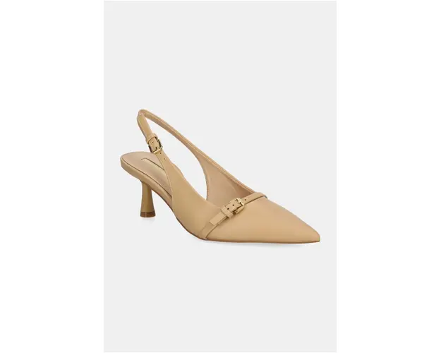 Answear Lab pantofi cu toc culoarea bej