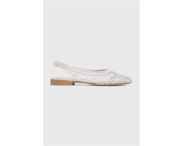 Answear Lab balerini culoarea argintiu, cu toc deschis