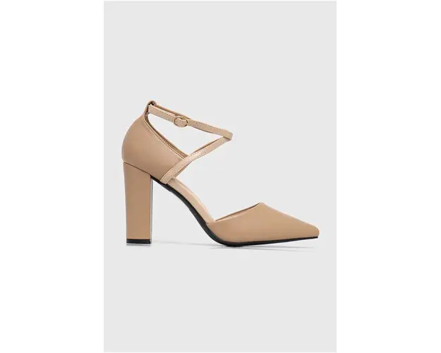 Answear Lab pumps culoarea bej, cu toc drept