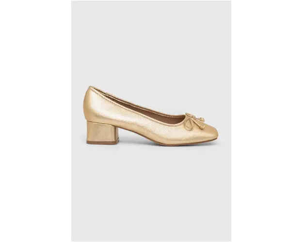 Answear Lab pumps culoarea auriu, cu toc drept