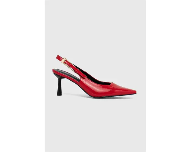 Answear Lab pantofi cu toc culoarea rosu