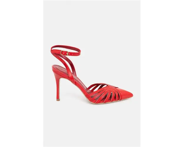 Answear Lab pantofi cu toc culoarea rosu