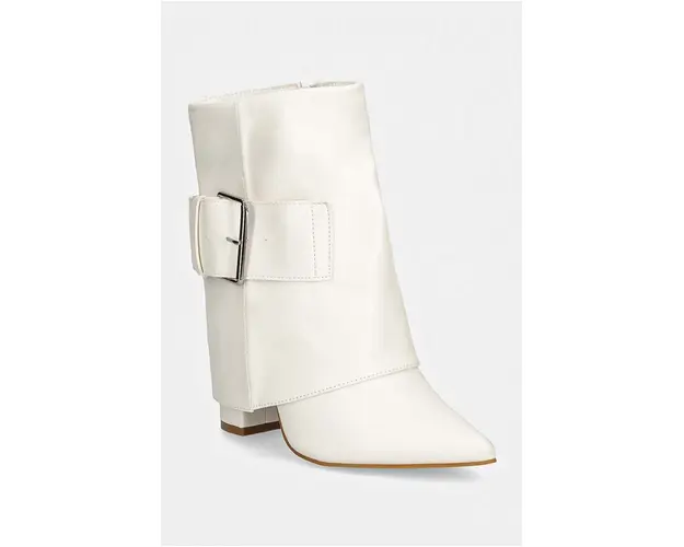 Answear Lab botine femei, culoarea alb, cu toc drept
