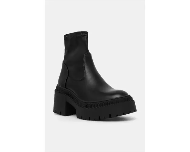 Answear Lab botine femei, culoarea negru, cu platforma