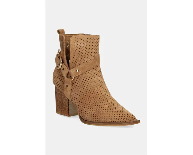 Answear Lab botine femei, culoarea maro, cu toc drept