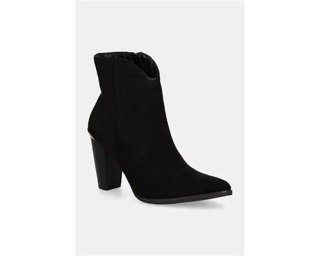 Answear Lab botine femei, culoarea negru, cu toc drept