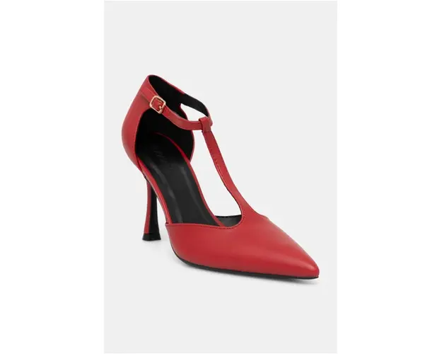 Answear Lab pantofi cu toc culoarea rosu