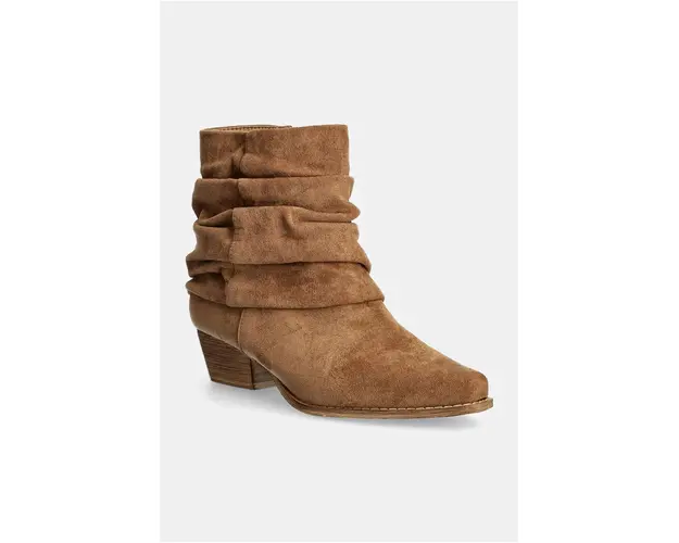 Answear Lab botine femei, culoarea maro, cu toc drept
