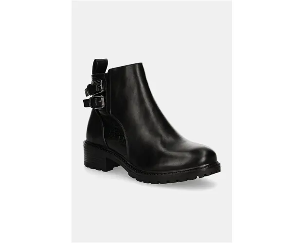 Answear Lab botine femei, culoarea negru, cu toc drept, izolare usoara