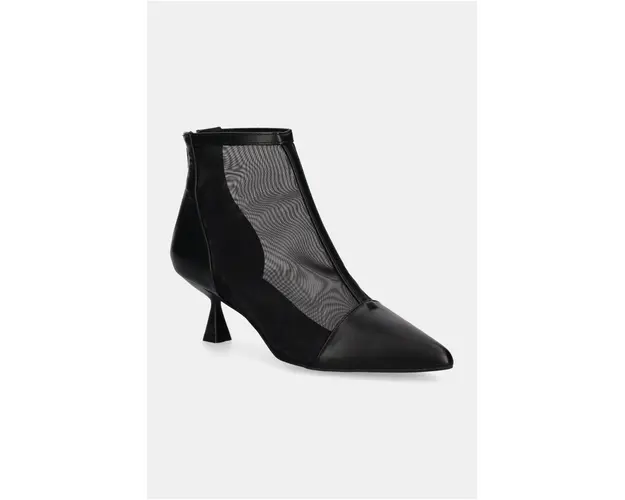 Answear Lab botine femei, culoarea negru, cu toc cui