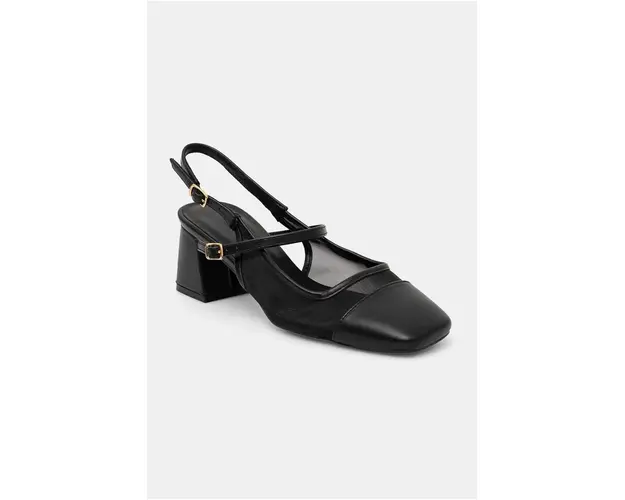 Answear Lab pumps culoarea negru, cu toc drept, cu toc deschis