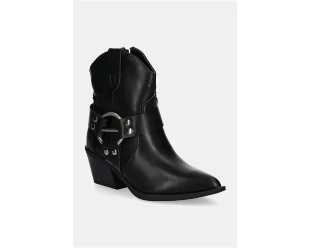 Answear Lab botine femei, culoarea negru, cu toc drept
