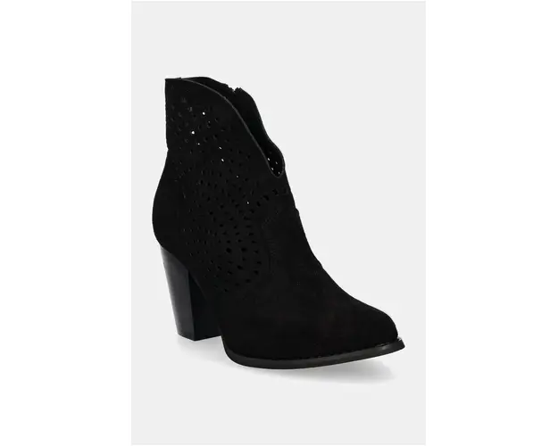 Answear Lab botine femei, culoarea negru, cu toc drept