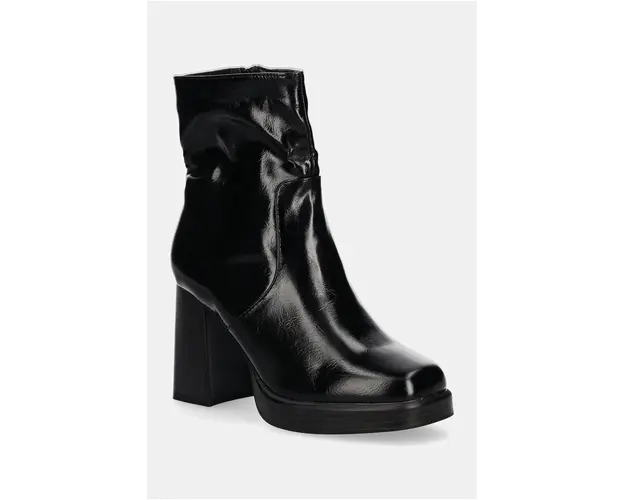 Answear Lab botine femei, culoarea negru, cu toc drept, izolare usoara