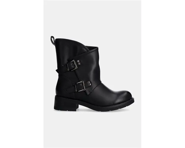 Answear Lab botine femei, culoarea negru, cu platforma, izolare usoara