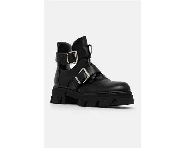 Answear Lab botine femei, culoarea negru, cu platforma