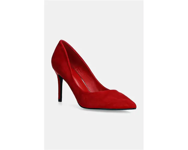 Answear Lab pantofi cu toc culoarea rosu
