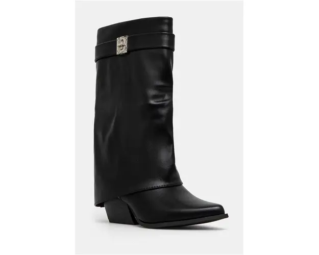 Answear Lab cizme femei, culoarea negru, cu toc drept