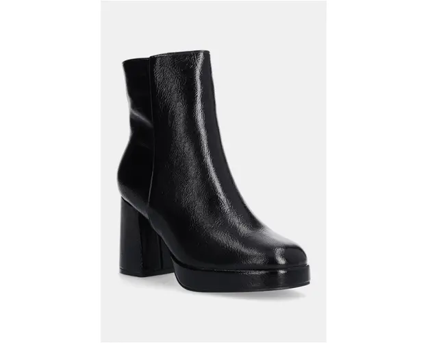 Answear Lab botine femei, culoarea negru, cu toc drept, izolare usoara