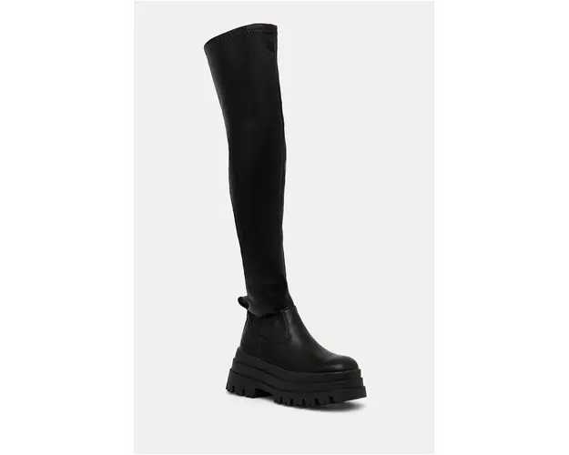 Answear Lab cizme femei, culoarea negru, cu platforma