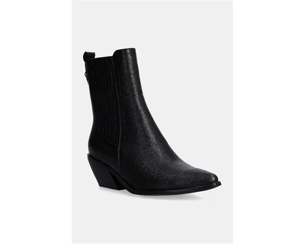 Answear Lab botine femei, culoarea negru, cu toc drept